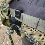 Side angle of the SC2 Bridge Clip in use on a saddle